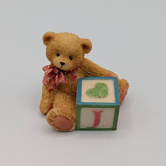 Cherished Teddies Bear with ABC "J" Block (158488J) 1995 - Picture 3 of 10